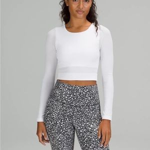 Ebb to street long sleeve crop white Size 8 NWT